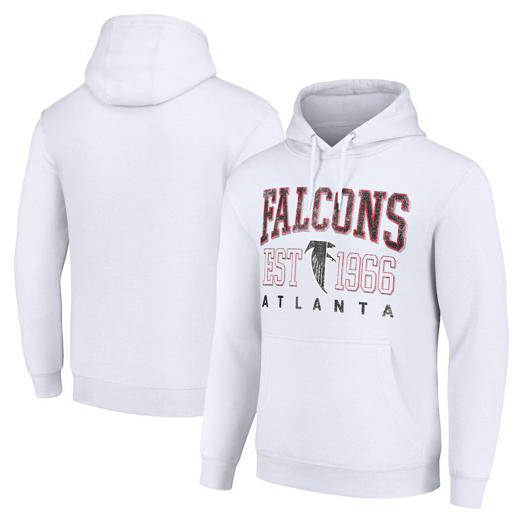 Atlanta Falcons Starter Unisex Throwback Logo Pullover Hoodie - White - NFL