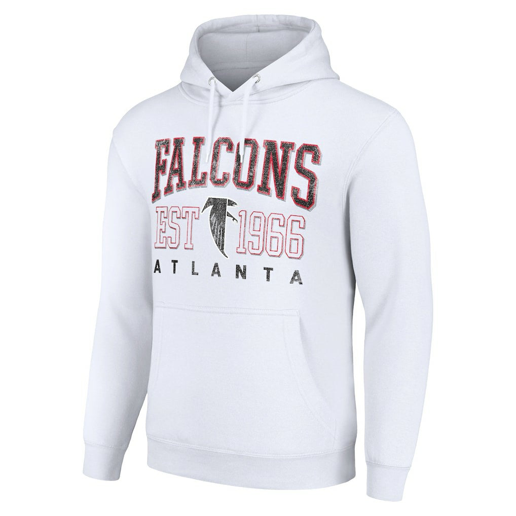 Atlanta Falcons Starter Unisex Throwback Logo Pullover Hoodie - White - NFL