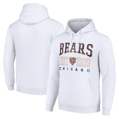 Chicago Bears Starter Unisex Throwback Logo Pullover Hoodie - White - NFL