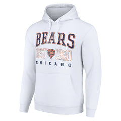Chicago Bears Starter Unisex Throwback Logo Pullover Hoodie - White - NFL