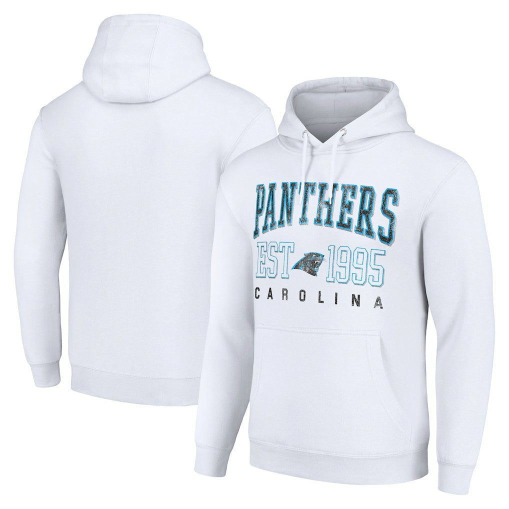 Carolina Panthers Starter Unisex Throwback Logo Pullover Hoodie - White - NFL