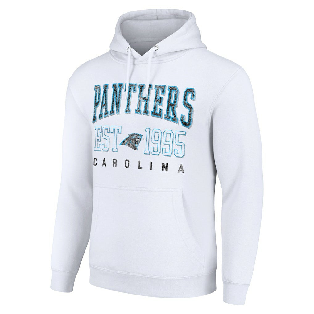 Carolina Panthers Starter Unisex Throwback Logo Pullover Hoodie - White - NFL