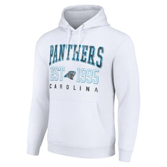 Carolina Panthers Starter Unisex Throwback Logo Pullover Hoodie - White - NFL