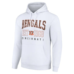 Cincinnati Bengals Starter Unisex Throwback Logo Pullover Hoodie - White - NFL