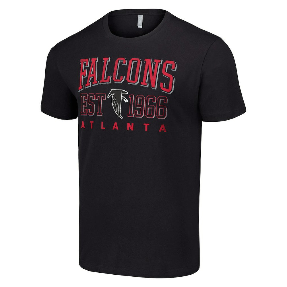 Atlanta Falcons Starter Throwback Logo T-Shirt - Black - NFL