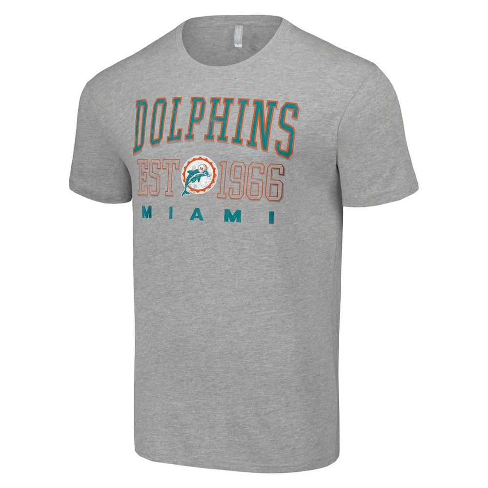 Miami Dolphins Starter Throwback Logo T-Shirt - Heather Gray - NFL