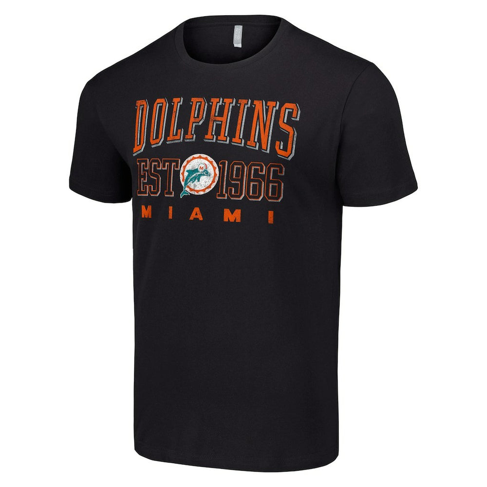 Miami Dolphins Starter Throwback Logo T-Shirt - Black - NFL