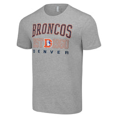 Denver Broncos Starter Throwback Logo T-Shirt - Heather Gray - NFL