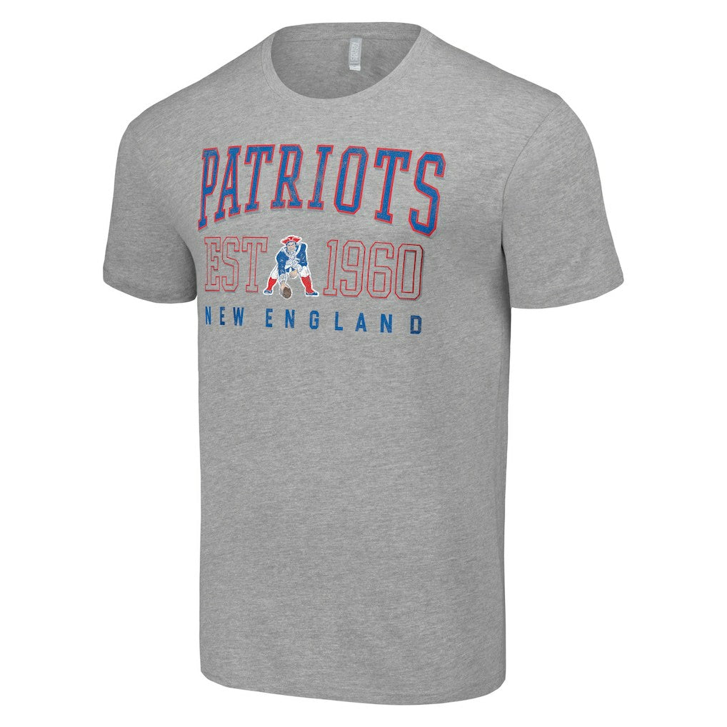 New England Patriots Starter Throwback Logo T-Shirt - Heather Gray - NFL
