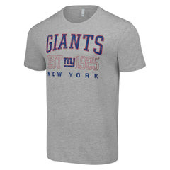 New York Giants Starter Throwback Logo T-Shirt - Heather Gray - NFL