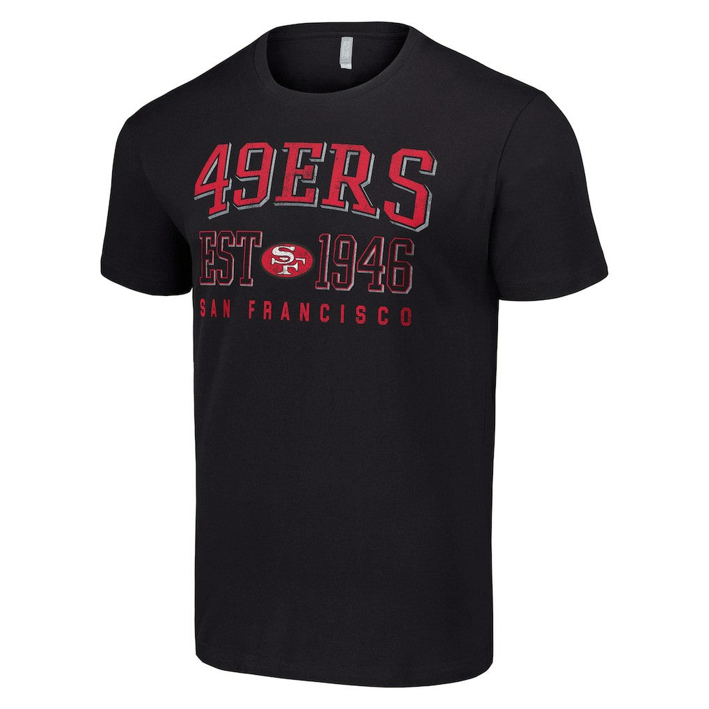 San Francisco 49ers Starter Throwback Logo T-Shirt - Black - NFL