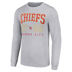 Kansas City Chiefs Starter Throwback Logo Long Sleeve T-Shirt - Heather Gray - NFL