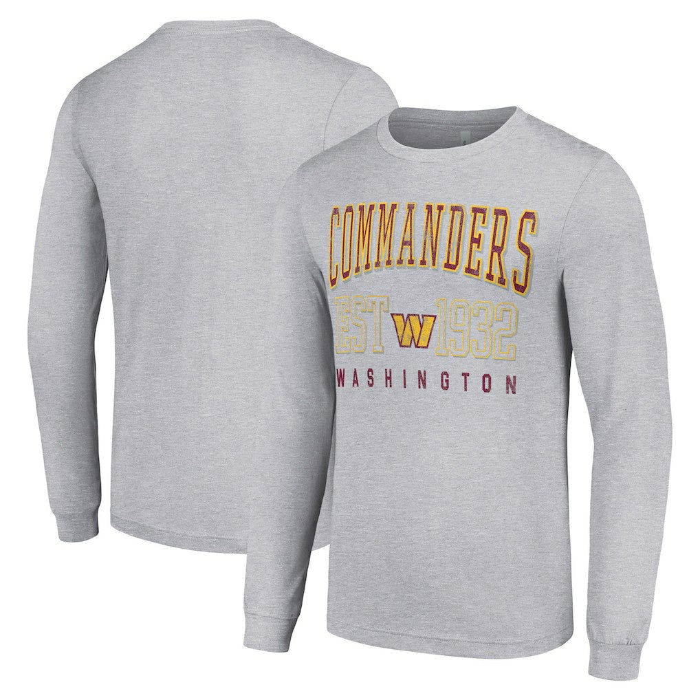 Washington Commanders Starter Throwback Logo Long Sleeve T-Shirt - Heather Gray - NFL