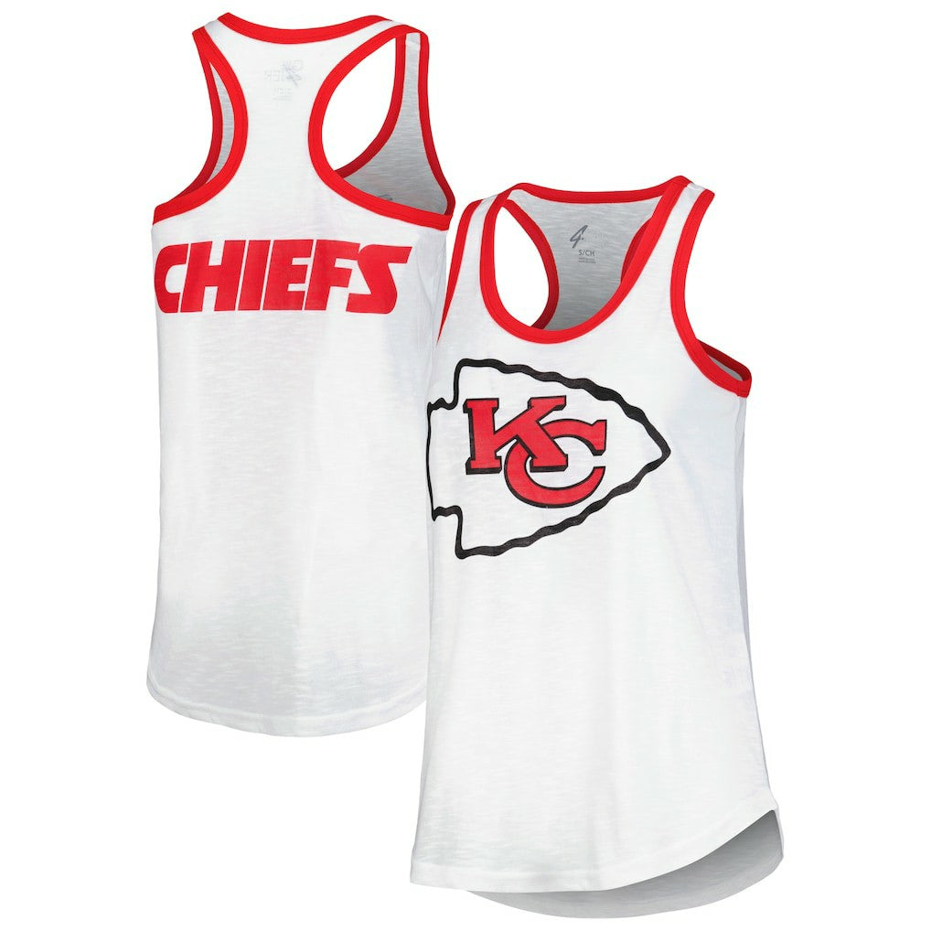 Kansas City Chiefs G-III 4Her by Carl Banks Women's Tater Racerback Tank Top - White - NFL