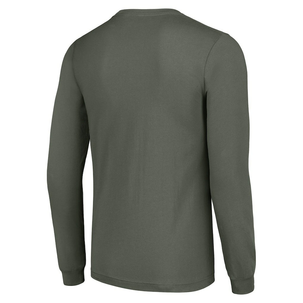 Green Bay Packers Starter Half Helmet Logo Long Sleeve T-Shirt - Green - NFL