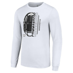 Washington Commanders Starter Half Helmet Logo Long Sleeve T-Shirt - White - NFL