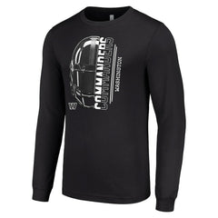 Washington Commanders Starter Half Helmet Logo Long Sleeve T-Shirt - Black - NFL