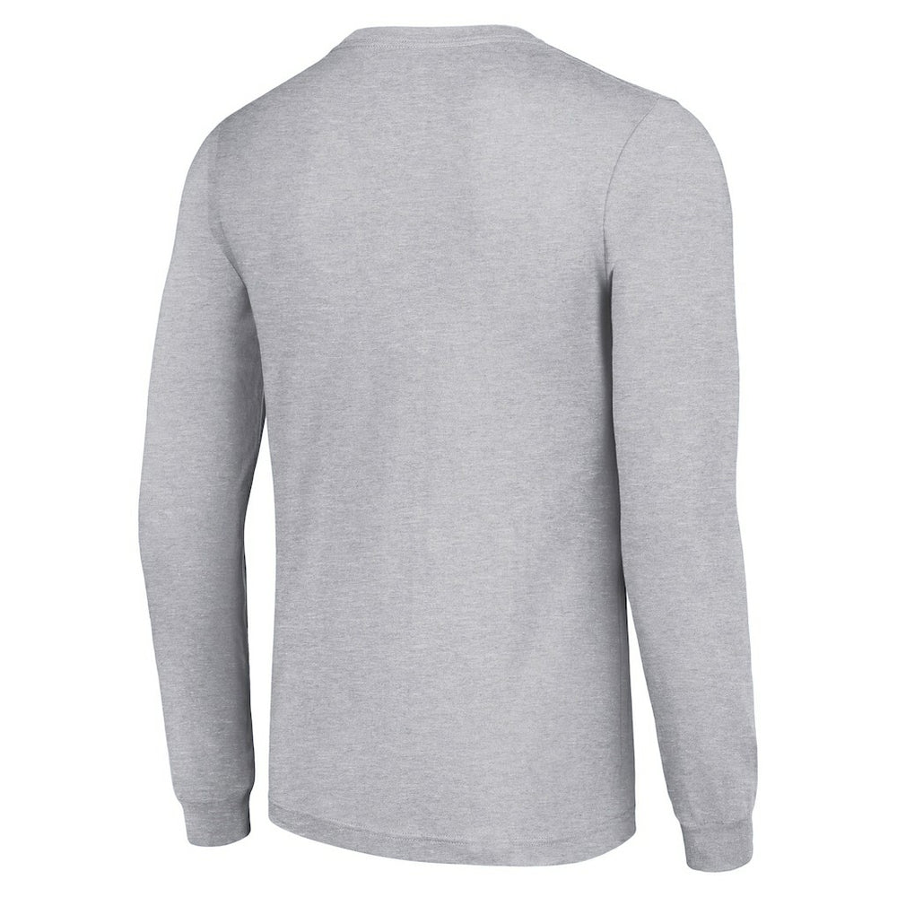 Pittsburgh Steelers Starter Half Helmet Logo Long Sleeve Heathered T-Shirt - Heather Gray - NFL