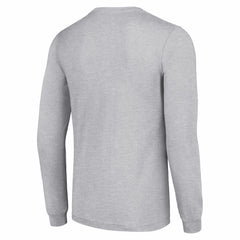 Detroit Lions Starter Half Helmet Logo Long Sleeve Heathered T-Shirt - Heather Gray - NFL