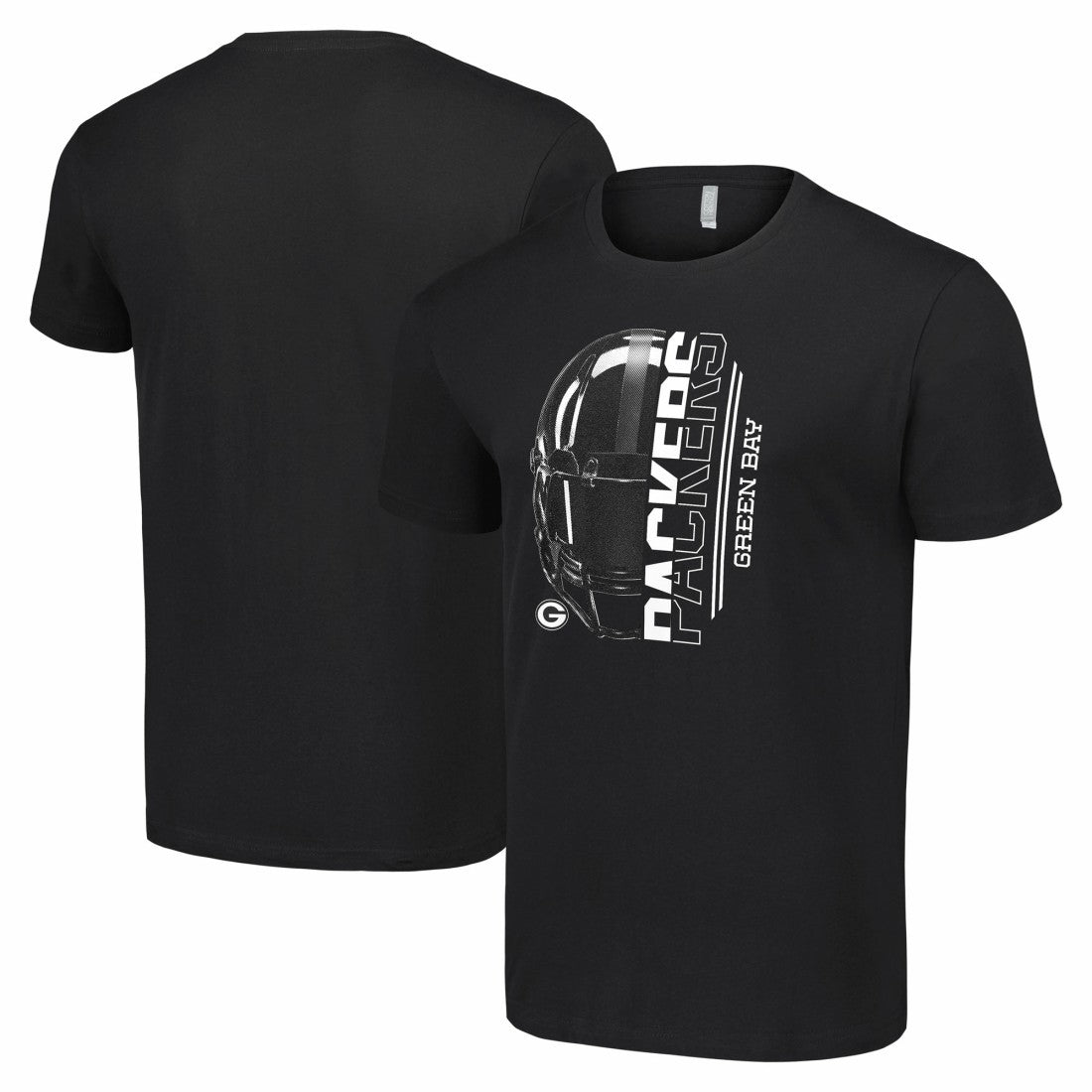 Green Bay Packers Starter Half Helmet Logo T-Shirt - Black - NFL