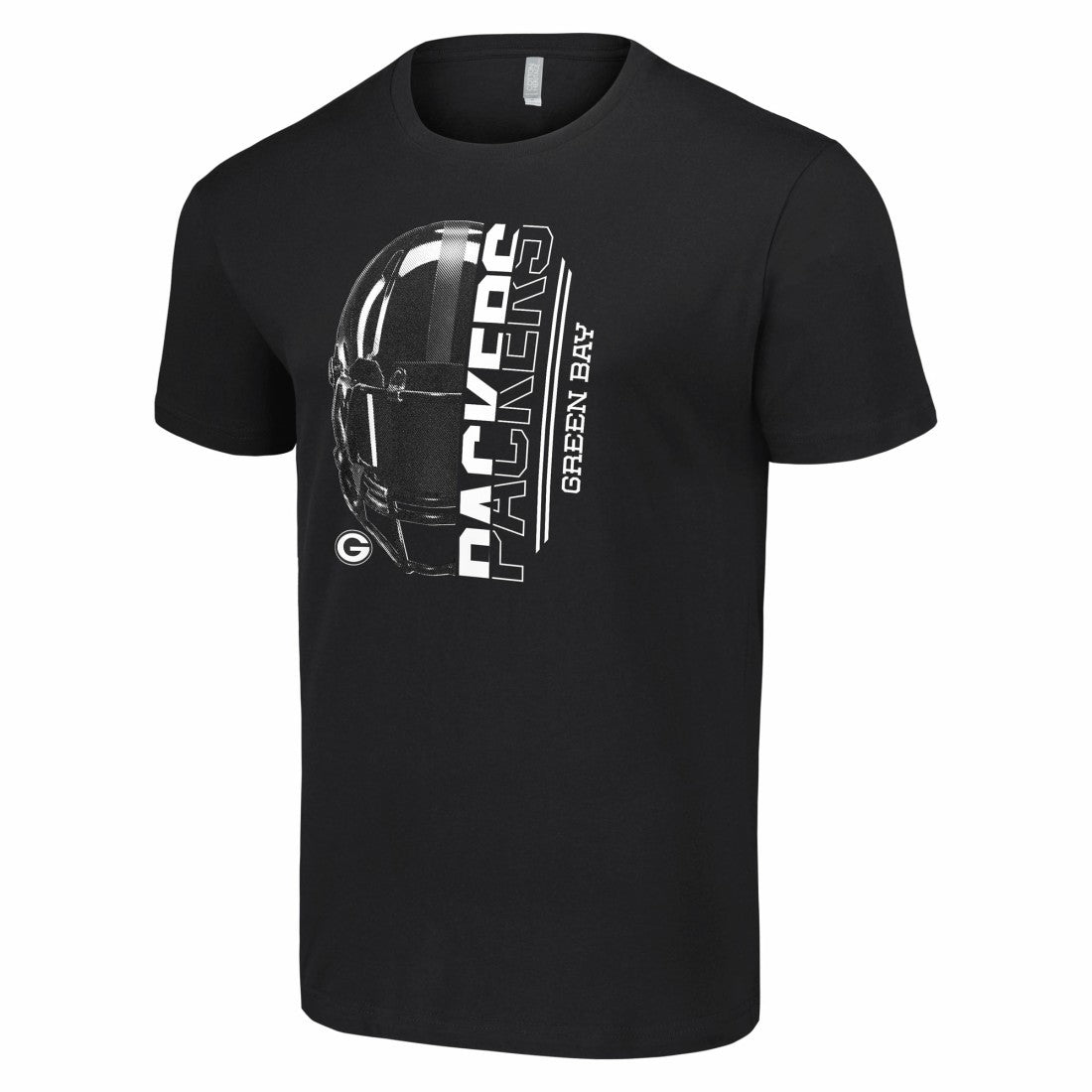 Green Bay Packers Starter Half Helmet Logo T-Shirt - Black - NFL