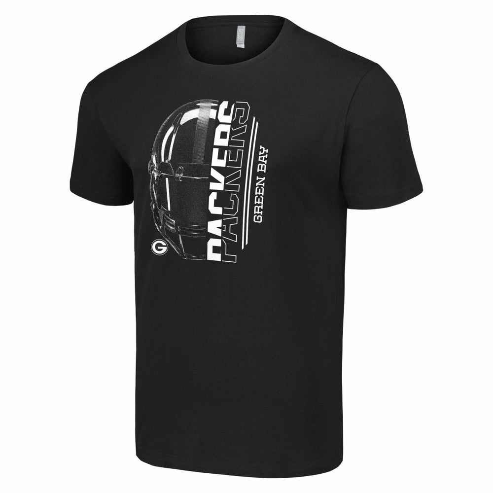 Green Bay Packers Starter Half Helmet Logo T-Shirt - Black - NFL