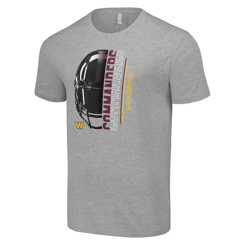 Washington Commanders Starter Half Helmet Logo T-Shirt - Heather Gray - NFL