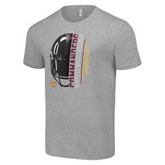 Washington Commanders Starter Half Helmet Logo T-Shirt - Heather Gray - NFL