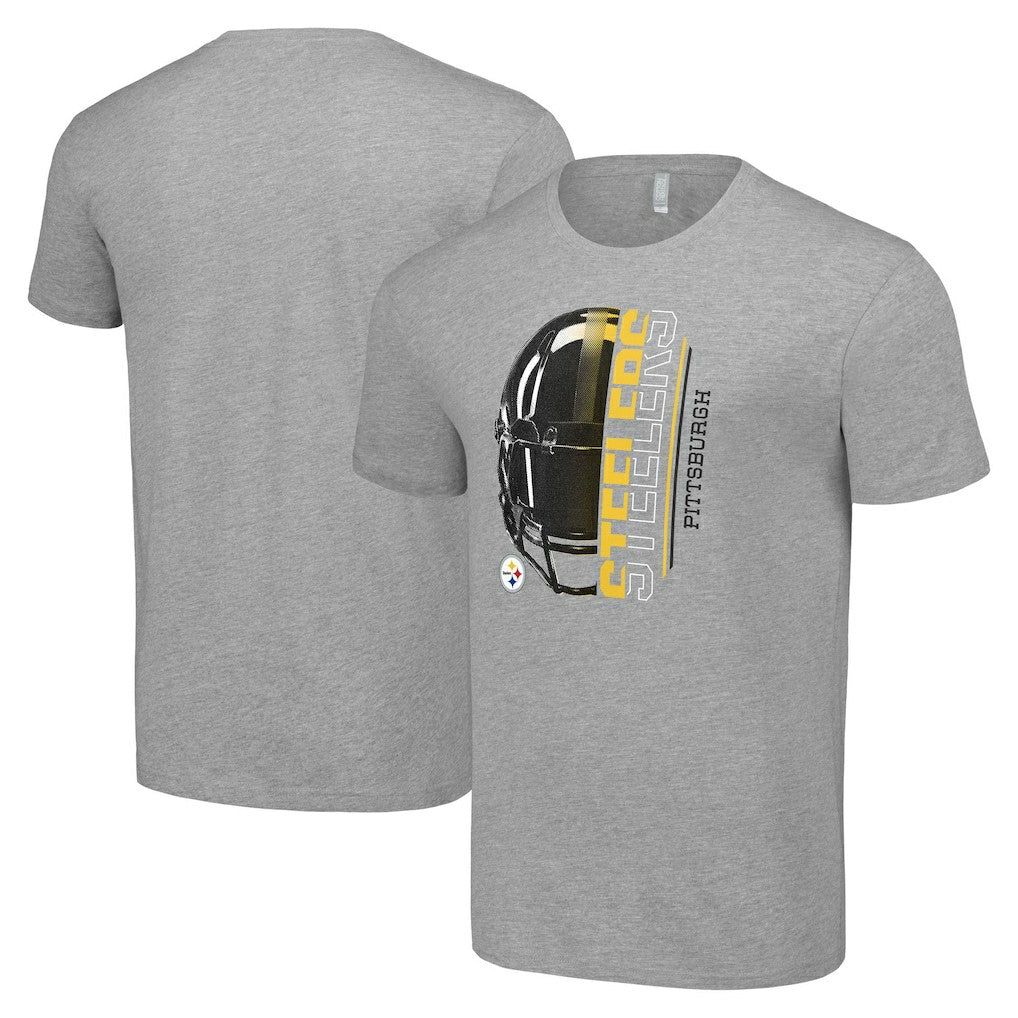 Pittsburgh Steelers Starter Half Helmet Logo T-Shirt - Heather Gray - NFL