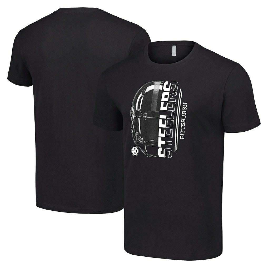 Pittsburgh Steelers Starter Half Helmet Logo T-Shirt - Black - NFL