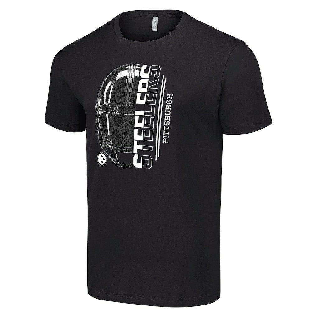 Pittsburgh Steelers Starter Half Helmet Logo T-Shirt - Black - NFL