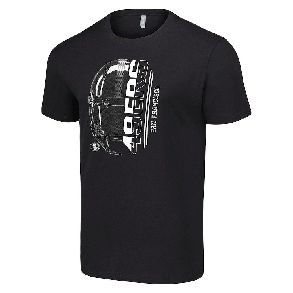San Francisco 49ers Starter Half Helmet Logo T-Shirt - Black - NFL