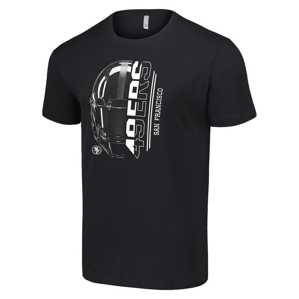 San Francisco 49ers Starter Half Helmet Logo T-Shirt - Black - NFL