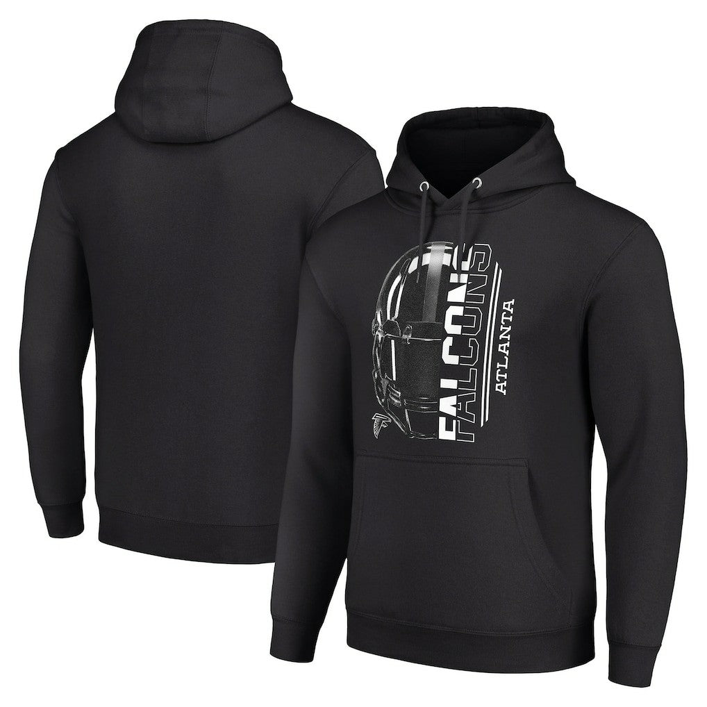 Atlanta Falcons Starter Unisex Half Helmet Logo Pullover Hoodie - Black - NFL