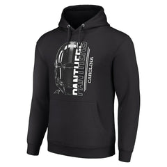 Carolina Panthers Starter Unisex Half Helmet Logo Pullover Hoodie - Black - NFL