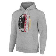Kansas City Chiefs Starter Unisex Half Helmet Logo Pullover Hoodie - Heather Gray - NFL