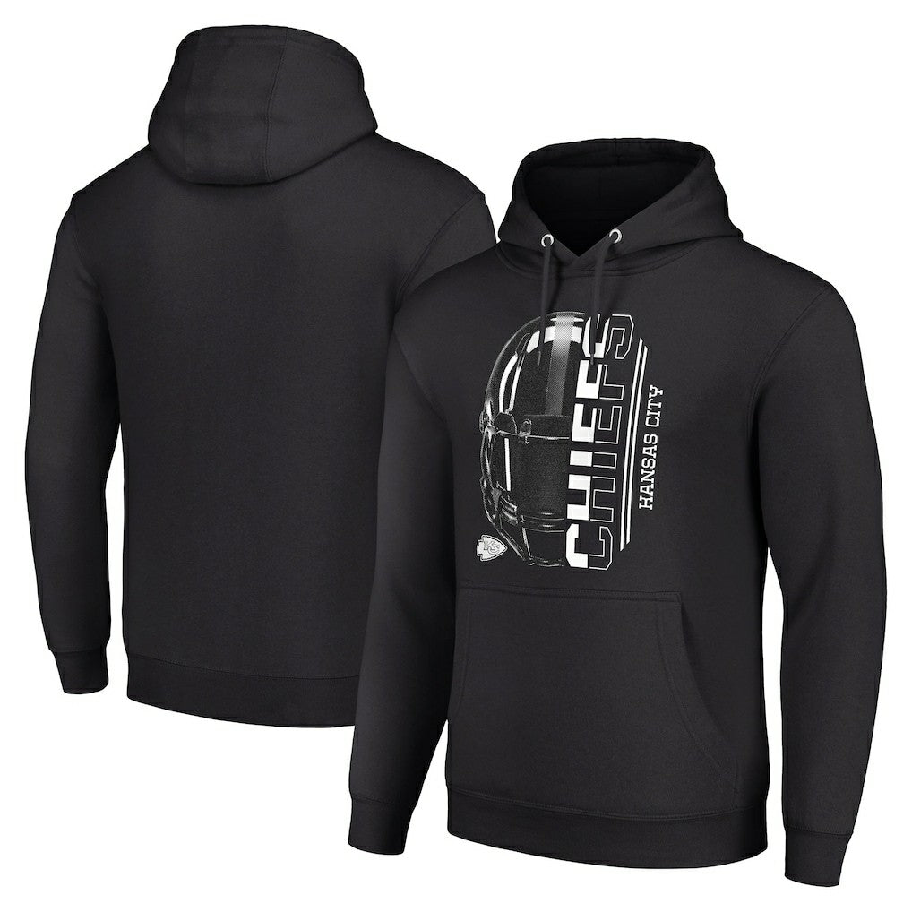 Kansas City Chiefs Starter Unisex Half Helmet Logo Pullover Hoodie - Black - NFL