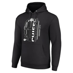 Kansas City Chiefs Starter Unisex Half Helmet Logo Pullover Hoodie - Black - NFL