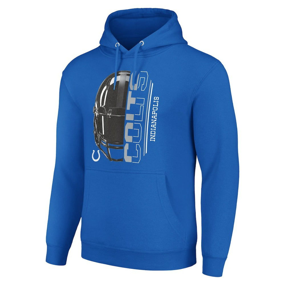 Indianapolis Colts Starter Unisex Half Helmet Logo Pullover Hoodie - Royal - NFL