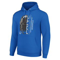 Indianapolis Colts Starter Unisex Half Helmet Logo Pullover Hoodie - Royal - NFL