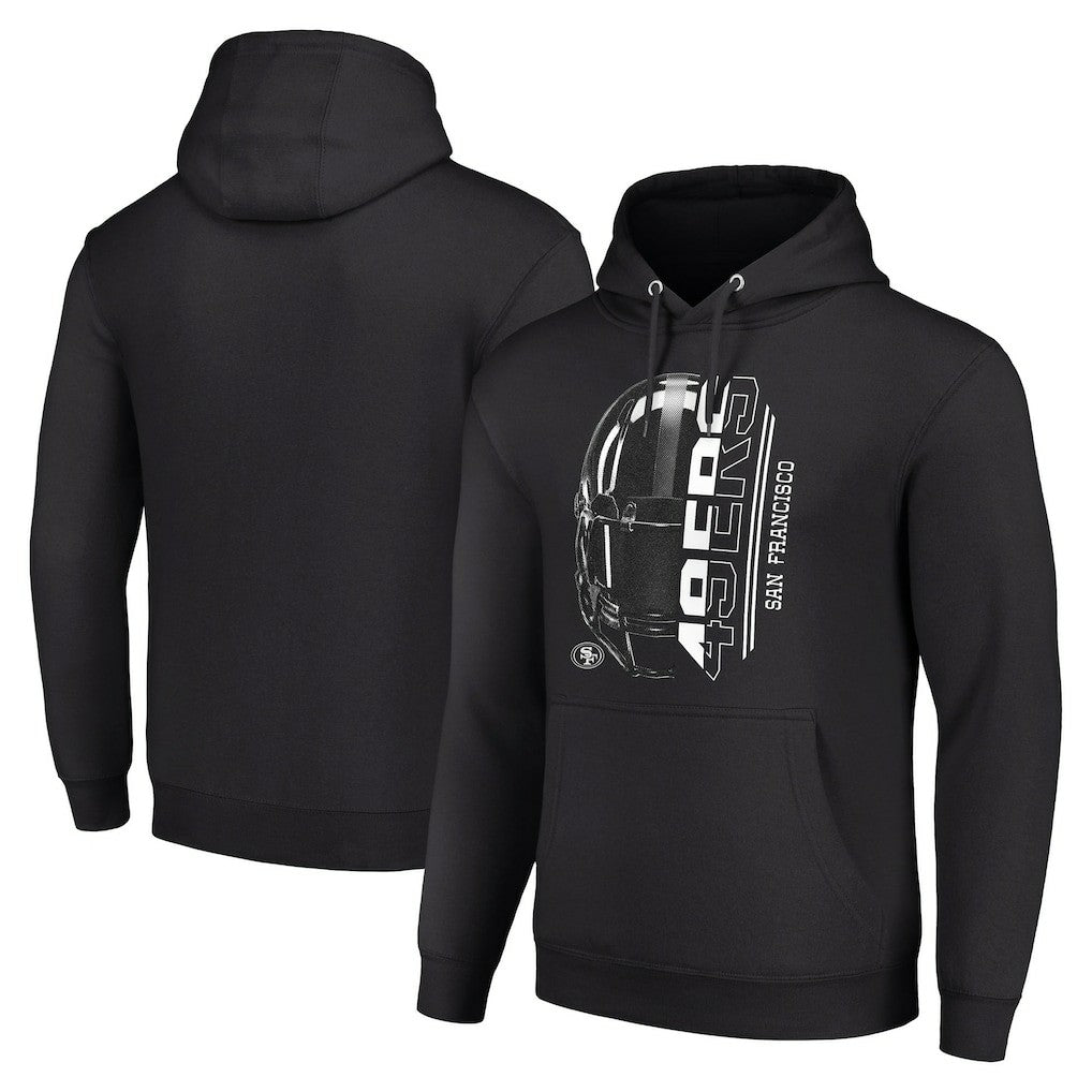 San Francisco 49ers Starter Unisex Half Helmet Logo Pullover Hoodie - Black - NFL