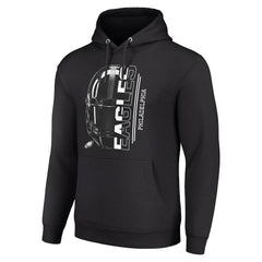 Philadelphia Eagles Starter Unisex Half Helmet Logo Pullover Hoodie - Black - NFL