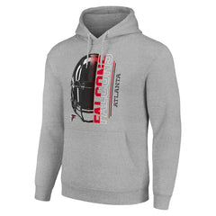 Atlanta Falcons Starter Unisex Half Helmet Logo Pullover Hoodie - Heather Gray - NFL