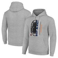 Chicago Bears Starter Unisex Half Helmet Logo Pullover Hoodie - Heather Gray - NFL