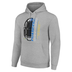 Los Angeles Chargers Starter Unisex Half Helmet Logo Pullover Hoodie - Heather Gray - NFL