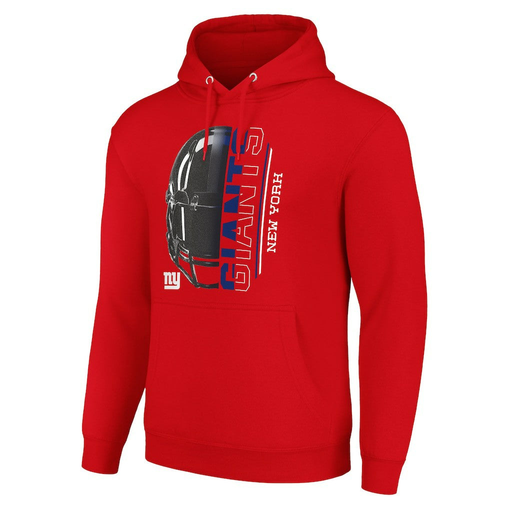 New York Giants Starter Unisex Half Helmet Logo Pullover Hoodie - Red - NFL