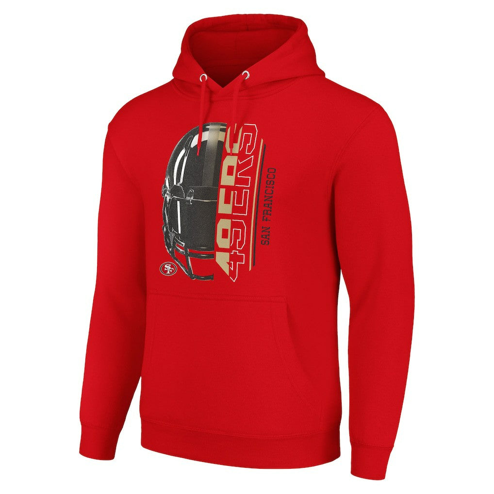 San Francisco 49ers Starter Unisex Half Helmet Logo Pullover Hoodie - Scarlet - NFL