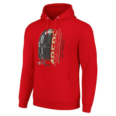 San Francisco 49ers Starter Unisex Half Helmet Logo Pullover Hoodie - Scarlet - NFL
