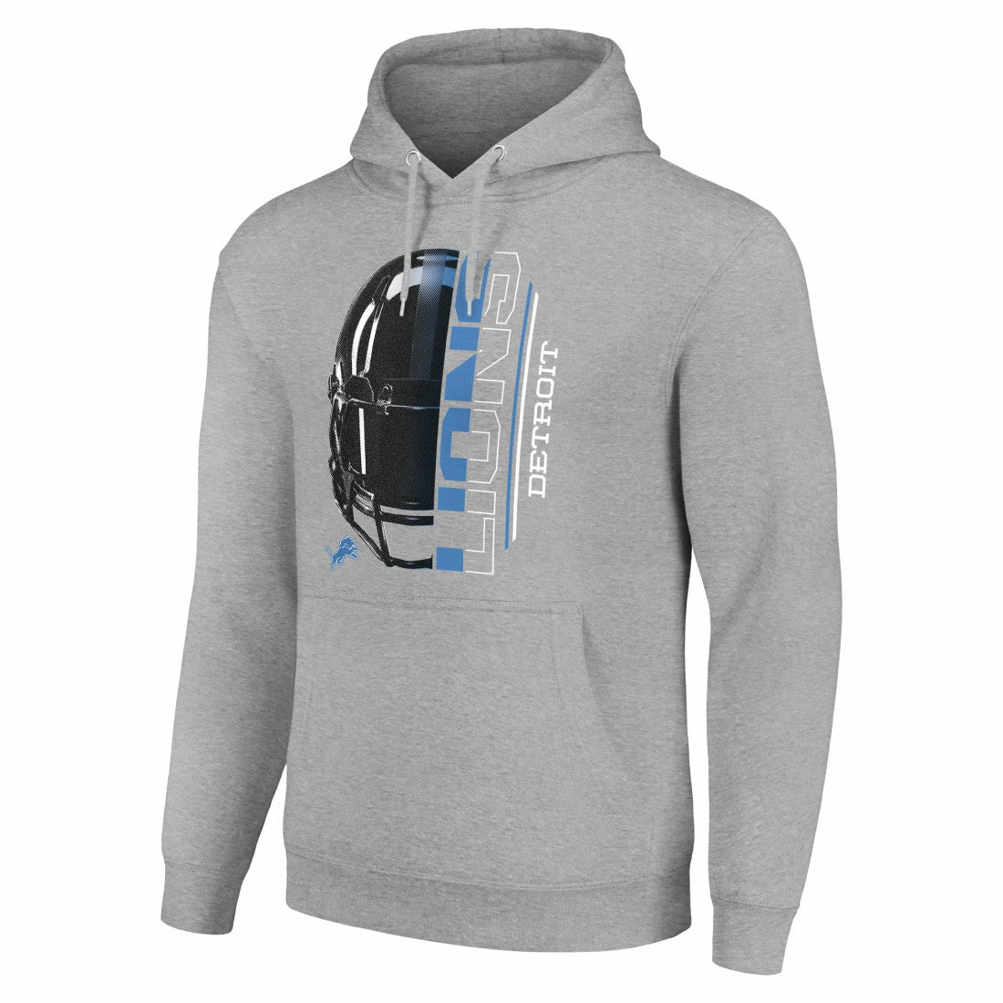 Detroit Lions Starter Unisex Half Helmet Logo Pullover Hoodie - Heather Gray - NFL