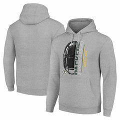 Green Bay Packers Starter Unisex Half Helmet Logo Pullover Hoodie - Heather Gray - NFL